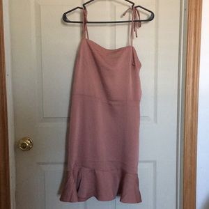 EXPRESS tie shoulder ruffle dress